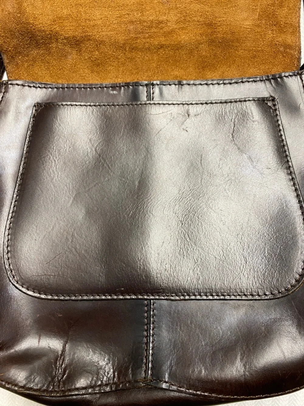 Patricia Nash Purse Italian Leather Fur Saddle Bag Western Boho Fringe Crossbody